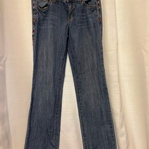 Tommy Hilfiger X-tra Low Rise Beaded Embroidered Jeans